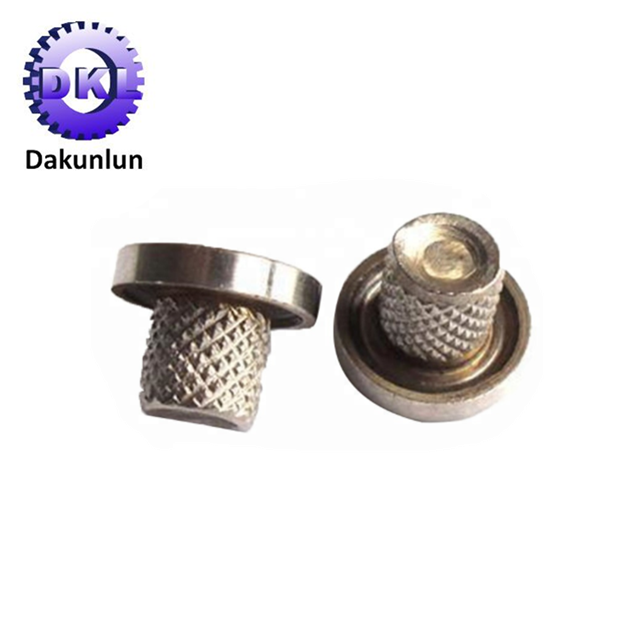 Metal Knurled Bolt With Flange